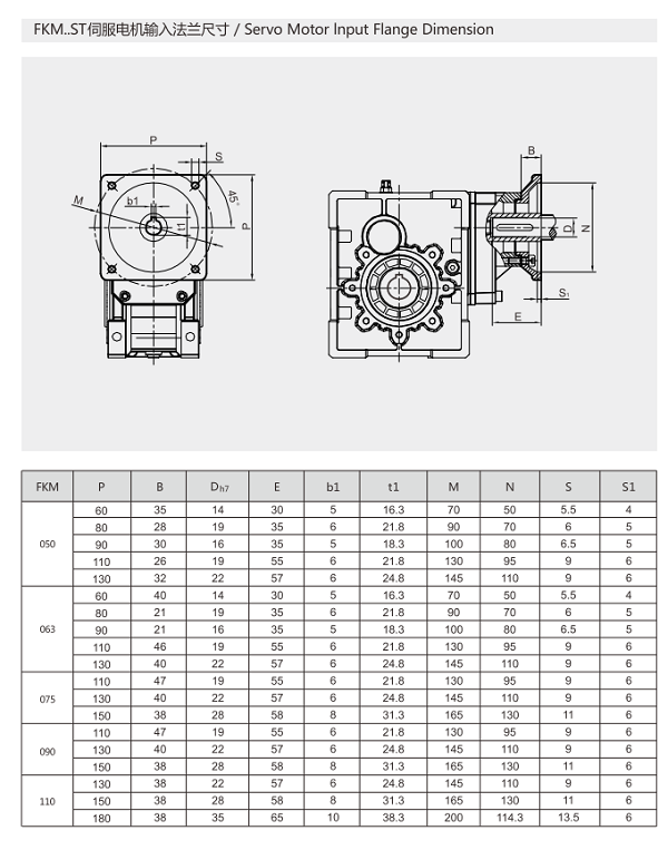FKM050減速機圖紙