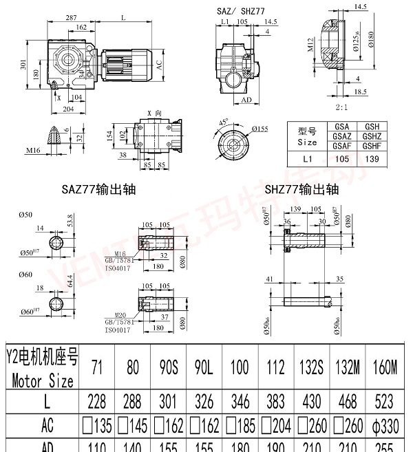 SAZ77 SHZ77減速機圖紙